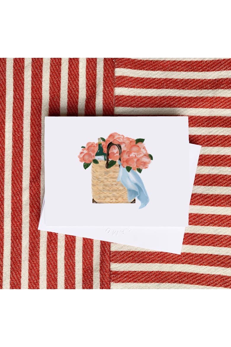 Champagne Peonies Bag Greeting Card Pack Set, Alternate, color, Multi-Pack