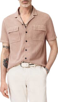 John Varvatos Amadora Organic Cotton Button-Up Camp Shirt