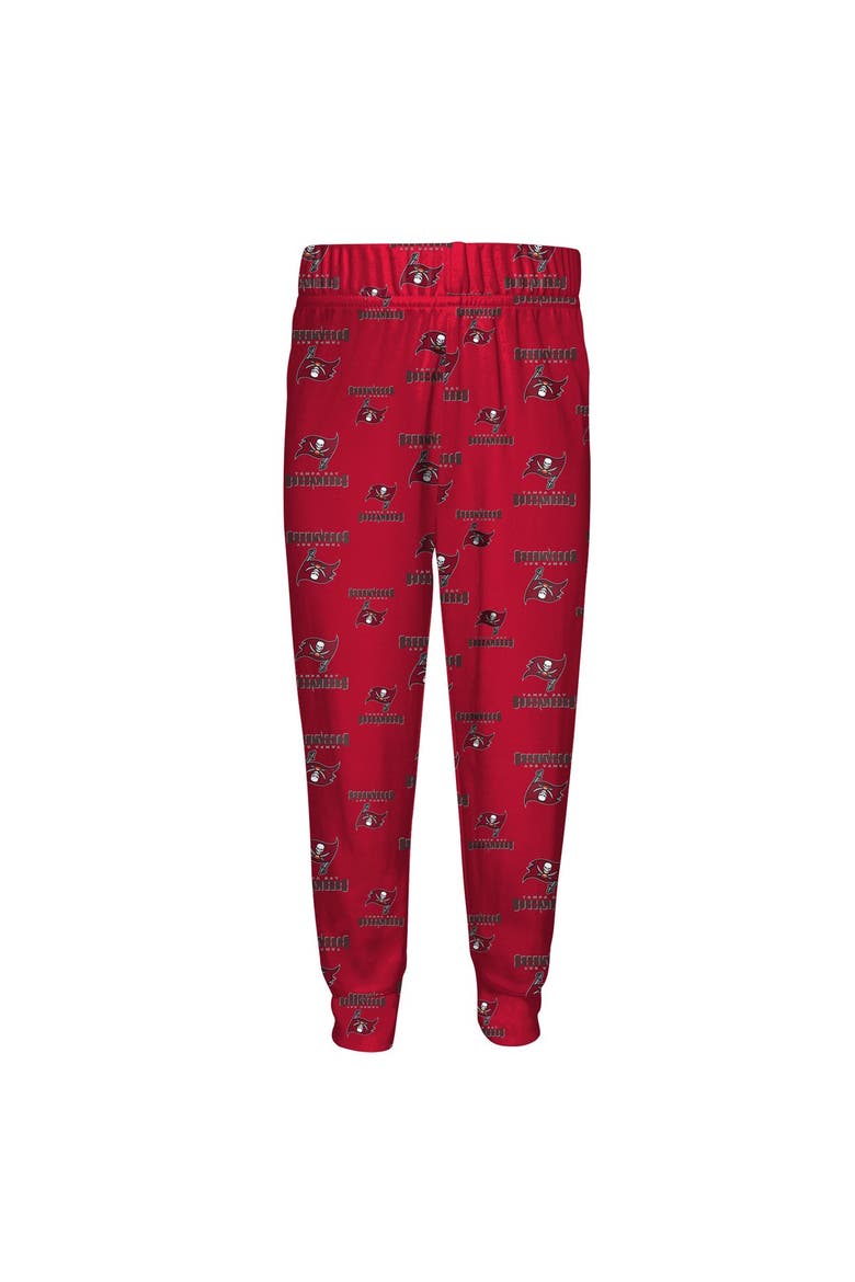 Toddler Outerstuff Red Tampa Bay Buccaneers All-Over-Print Long Sleeve T-Shirt and Pants Sleep Set, Alternate, color, Red