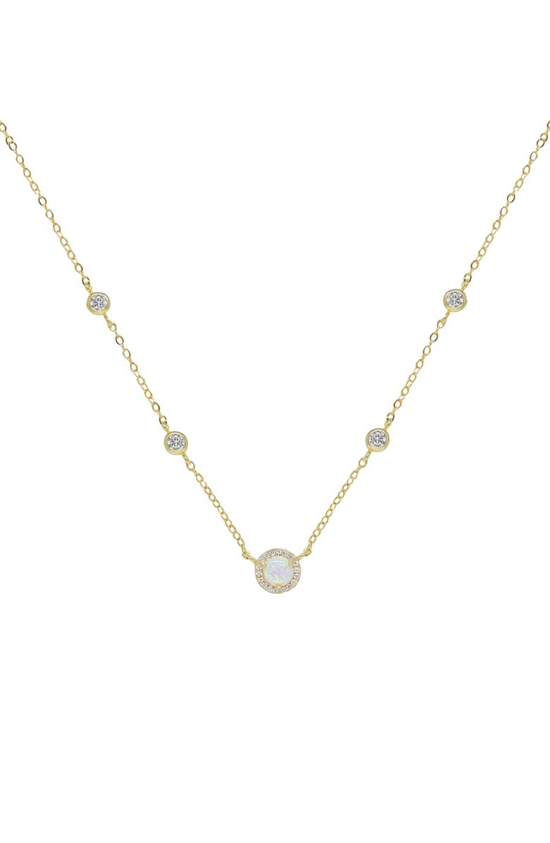 Ettika Opal Chain Necklace, Main, color, Gold