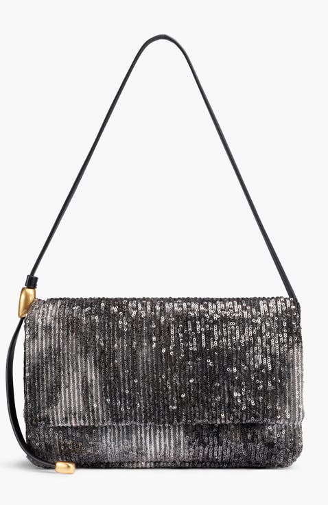 Velvet Flap Shoulder Bag
