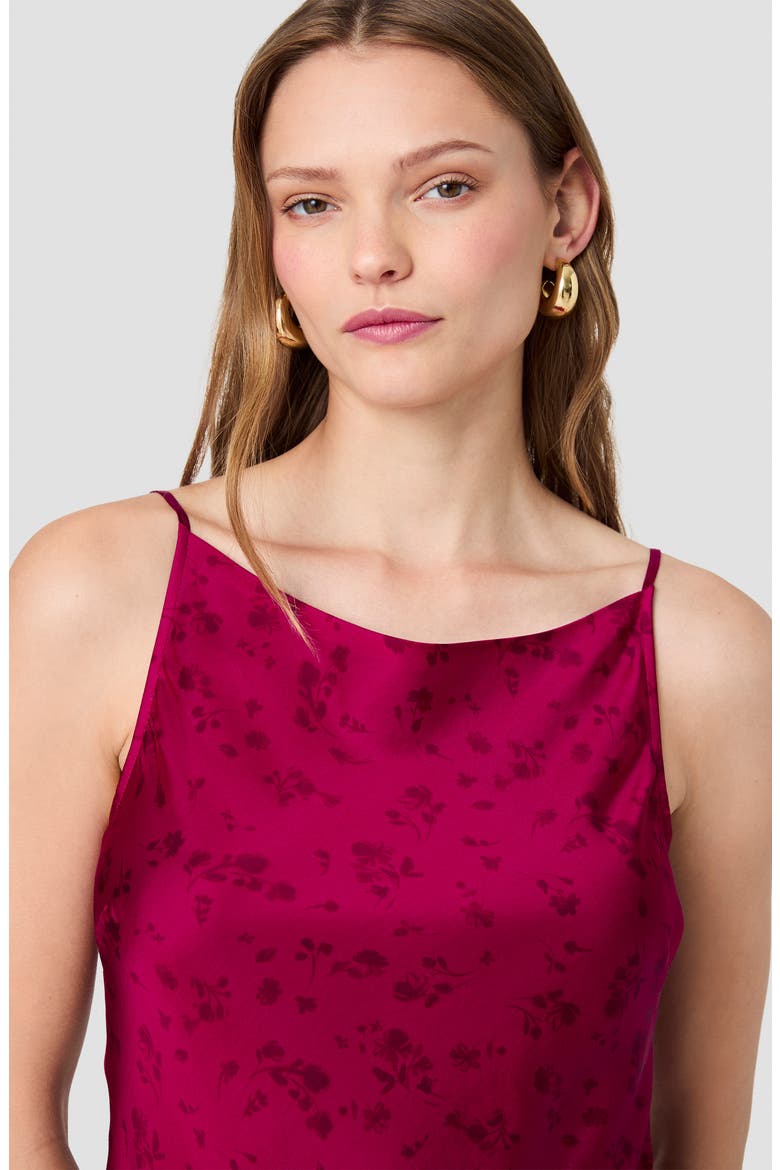 Oona Floral Print Satin Minidress, Alternate, color, CELESTE FLEUR