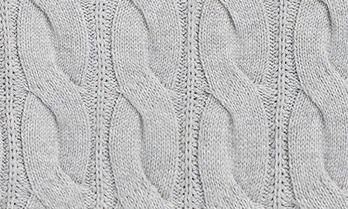 Pink Rose Kids' V-neck Cable Knit Sweater In Gray