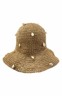 MARCUS ADLER Shell Straw Bucket Hat