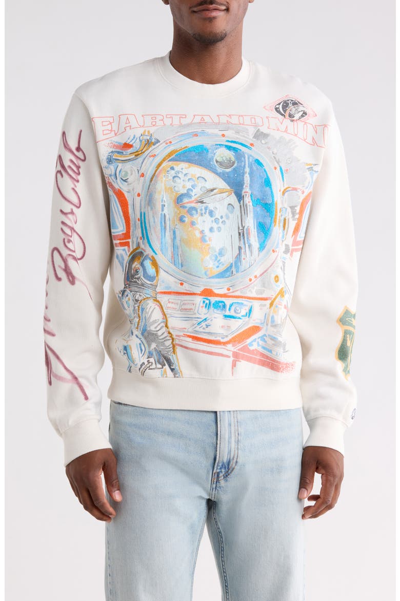 Explore Graphic Sweatshirt, Main, color, WHISPER WHITE