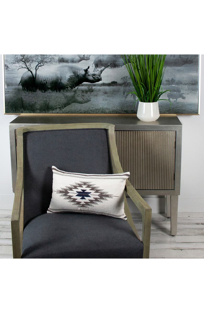 PARKLAND COLLECTION Kamal Transitional White Throw Pillow, Alternate, color, 