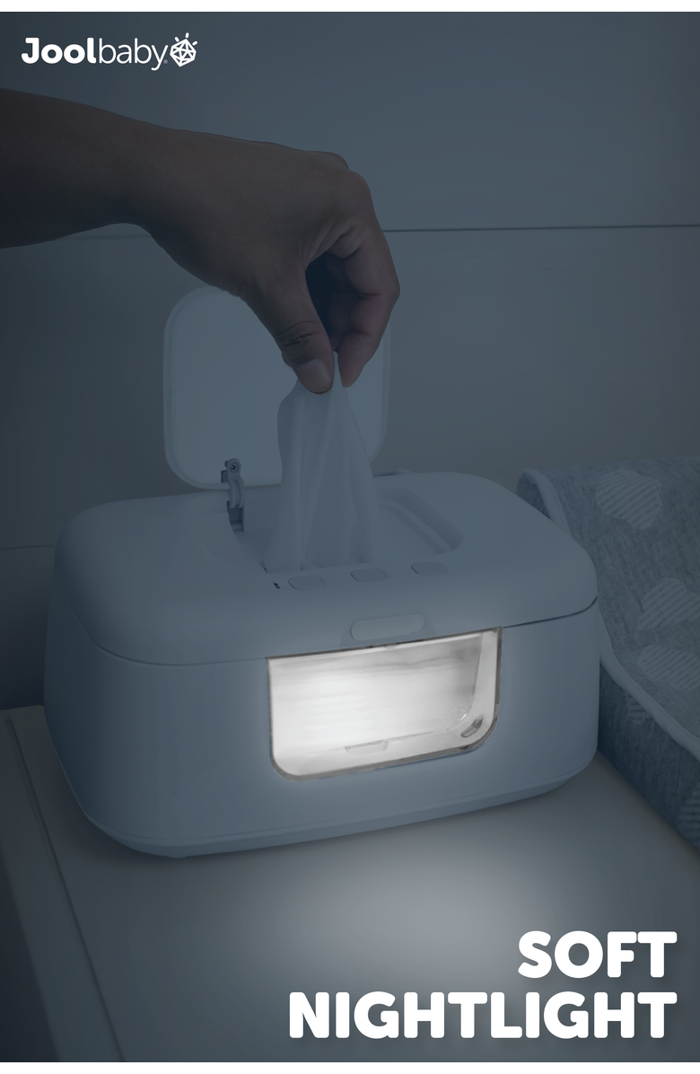 Jool Baby TinyBums Baby Wipe Warmer with LED Nightlight, Alternate, color, Grey
