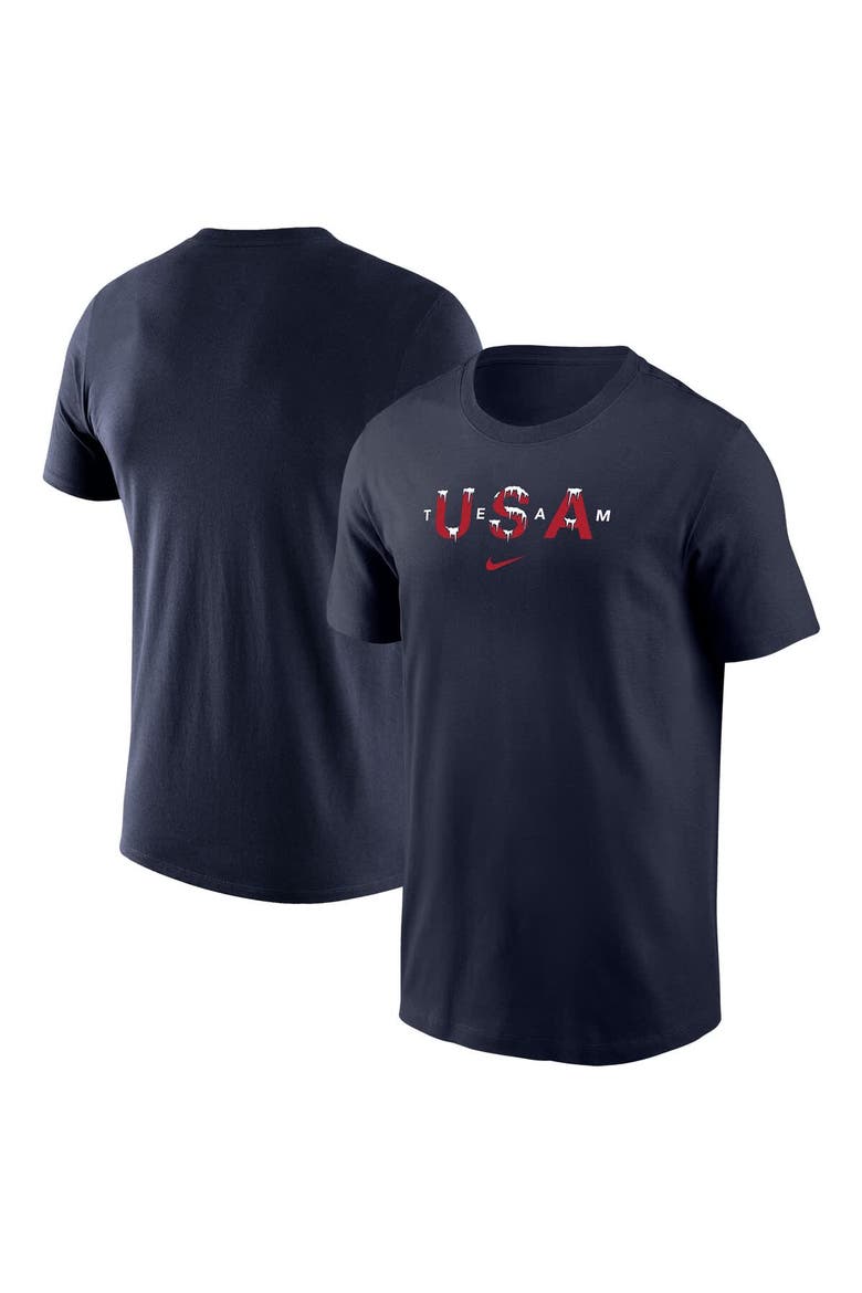 Men's Nike Navy Team USA Snow Dri-FIT T-Shirt, Main, color, Navy