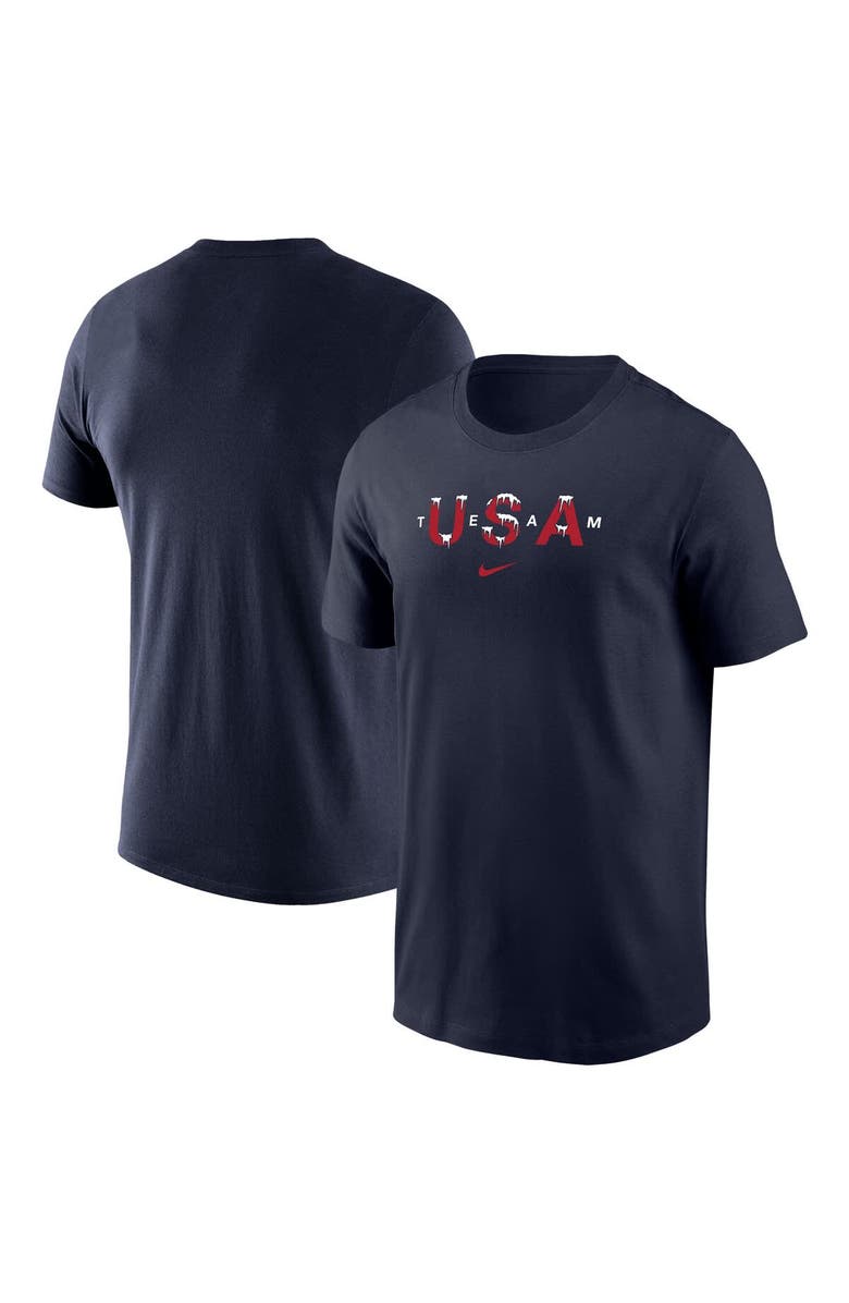 Nike Men's Nike Navy Team USA Snow Dri-FIT T-Shirt, Main, color, Navy