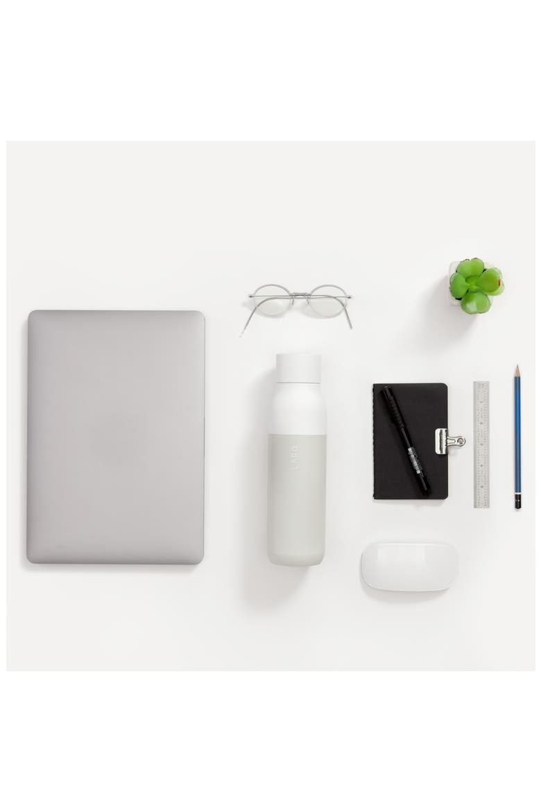 Self Cleaning Water Bottle, Alternate, color, GRANITE WHITE