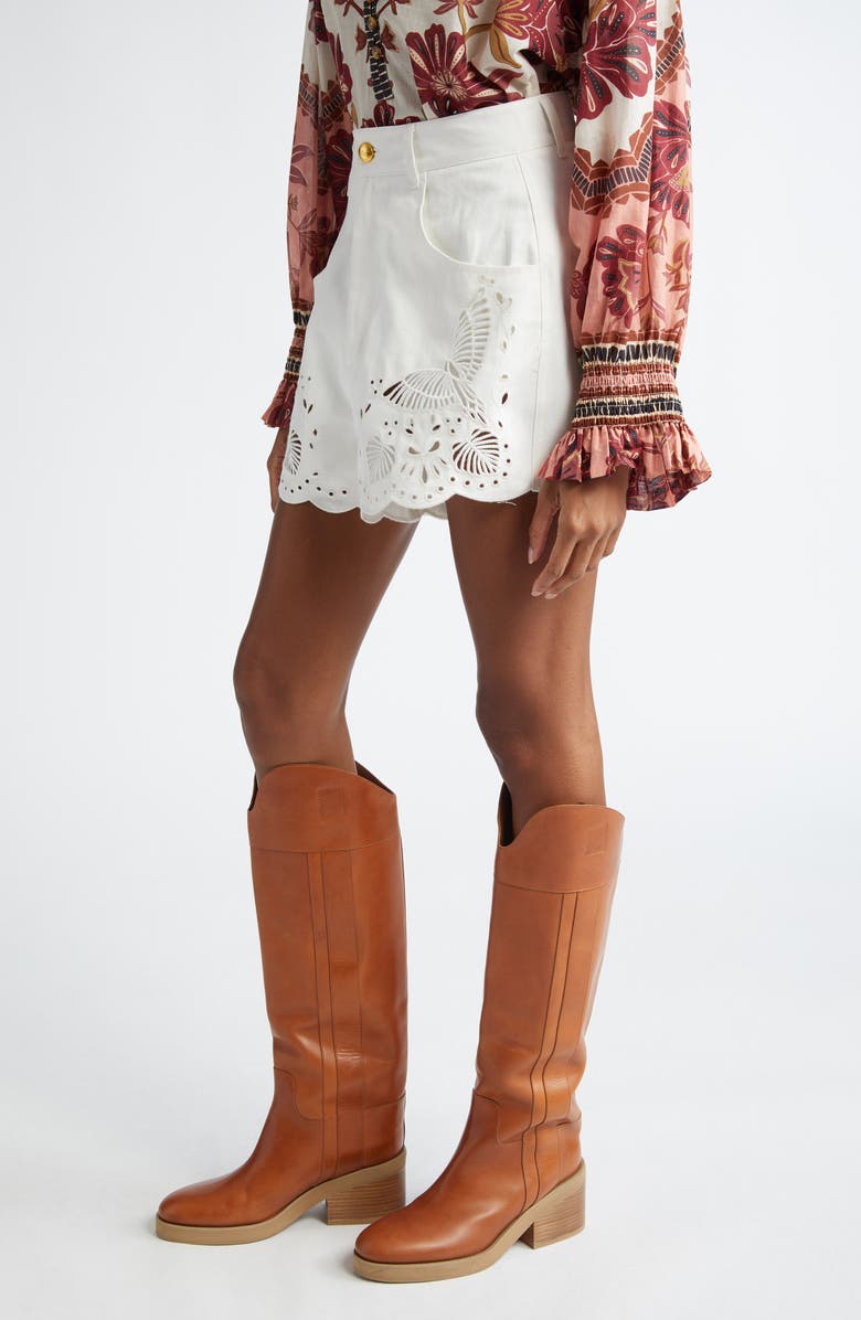 FARM Rio Richilieu Eyelet Embroidered Shorts, Alternate, color, 