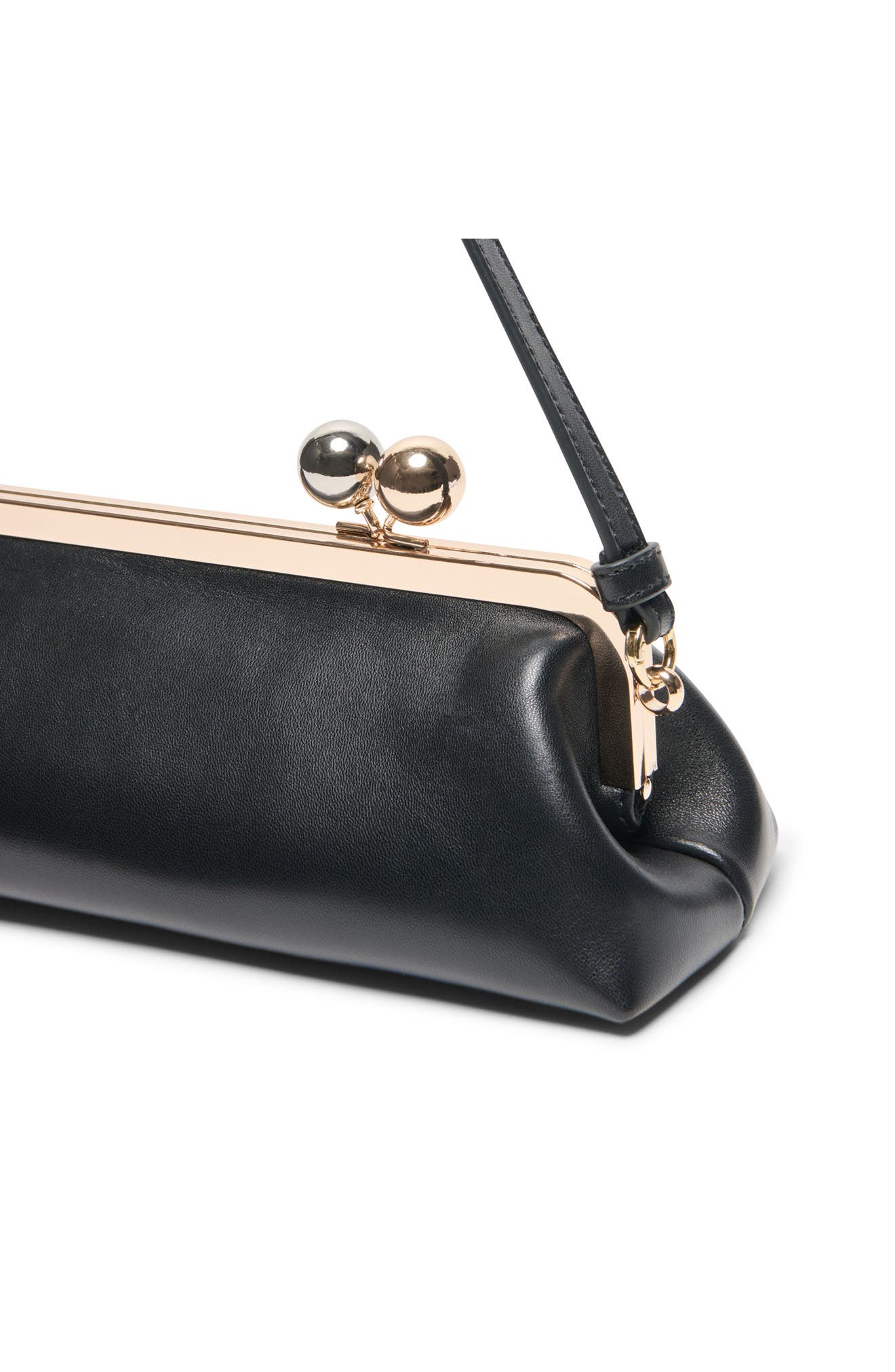 Ambriaa Kiss Lock Shoulder Bag, Alternate, color, BLACK