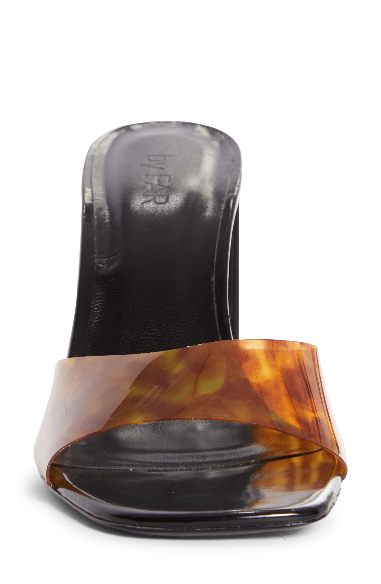 By Far Juju Clear Tortoiseshell Pattern Strap Sandal, Alternate, color, 