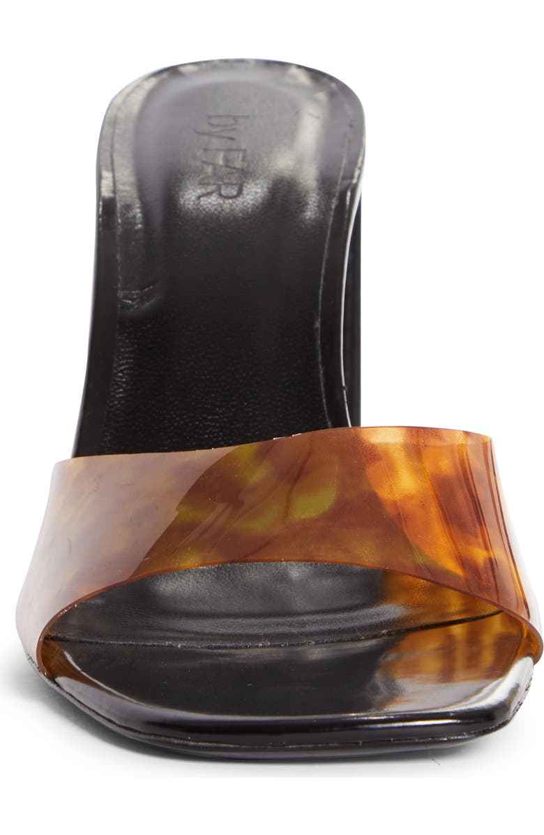 By Far Juju Clear Tortoiseshell Pattern Strap Sandal, Alternate, color,