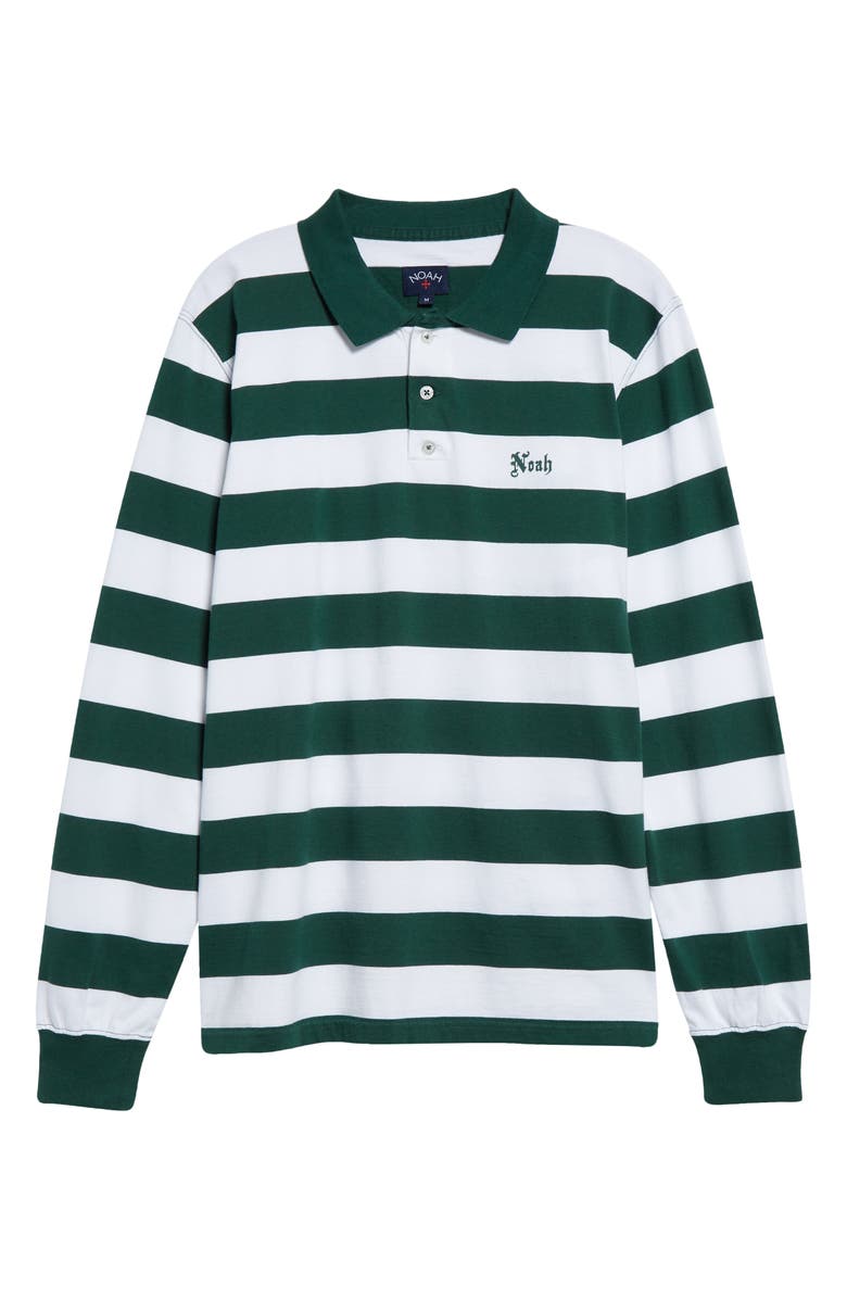 Noah Stripe Long Sleeve Cotton Jersey Polo, Alternate, color, 