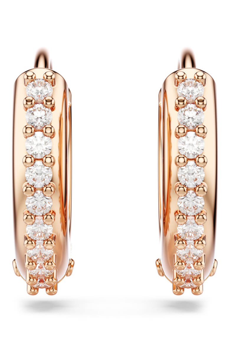 Matrix Mini Hoop Earrings, Alternate, color, ROSE GOLD