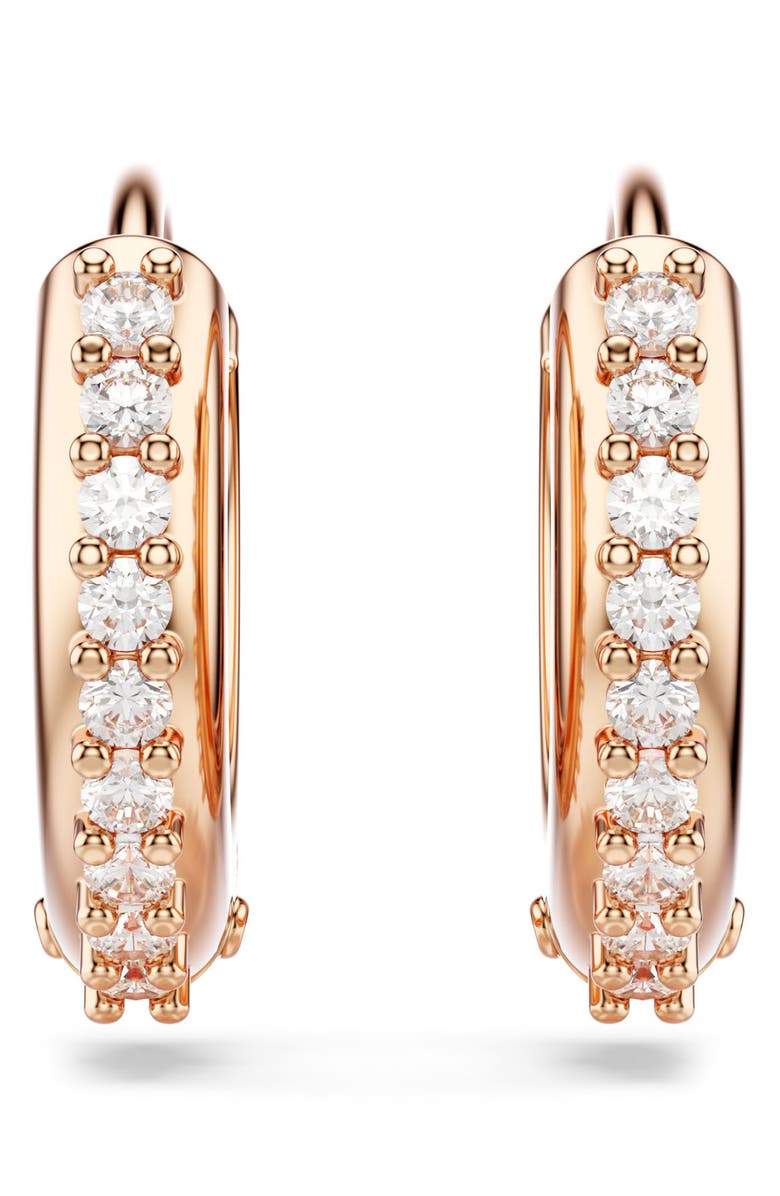 Swarovski Matrix Mini Hoop Earrings, Alternate, color, Rose Gold