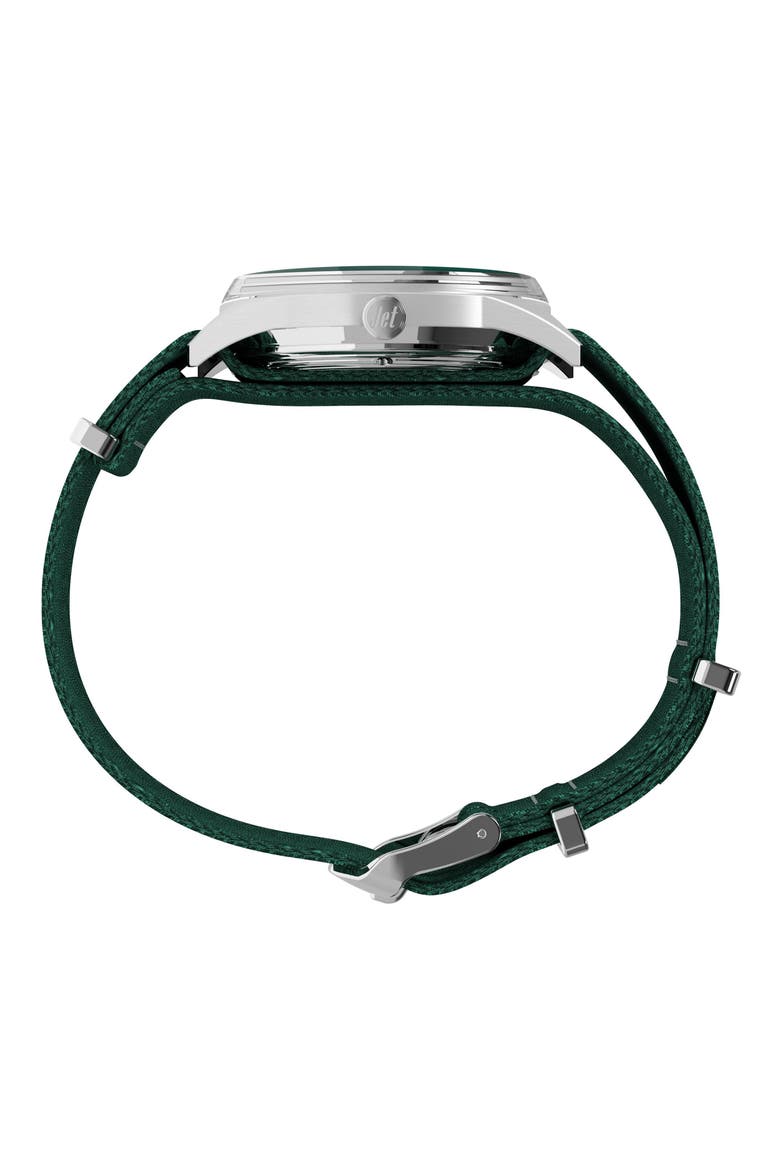 Marlin® Jet Automatic Fabric Strap Watch, 38mm, Alternate, color, GREEN