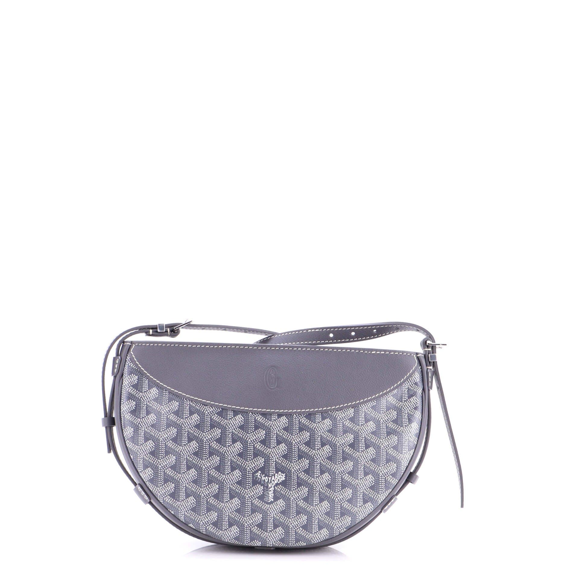 Pre-Owned Goyard Hirondelle Shoulder Bag Coated Canvas and Leather, Alternate, color, Gray
