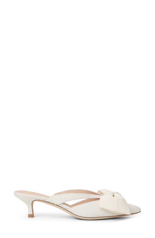 Jack Rogers Cynthia Bow Pointed Toe Mule In Ivory