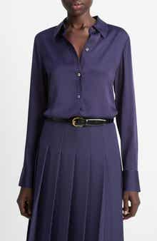 Slim Fit Silk Blend Button-Up Shirt
