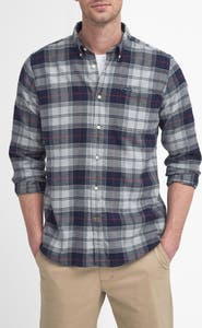 Barbour Kyeloch Tailored Fit Plaid Cotton Button-Down Shirt