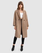 Belle & Bloom Publisher Double-Breasted Wool Blend Coat