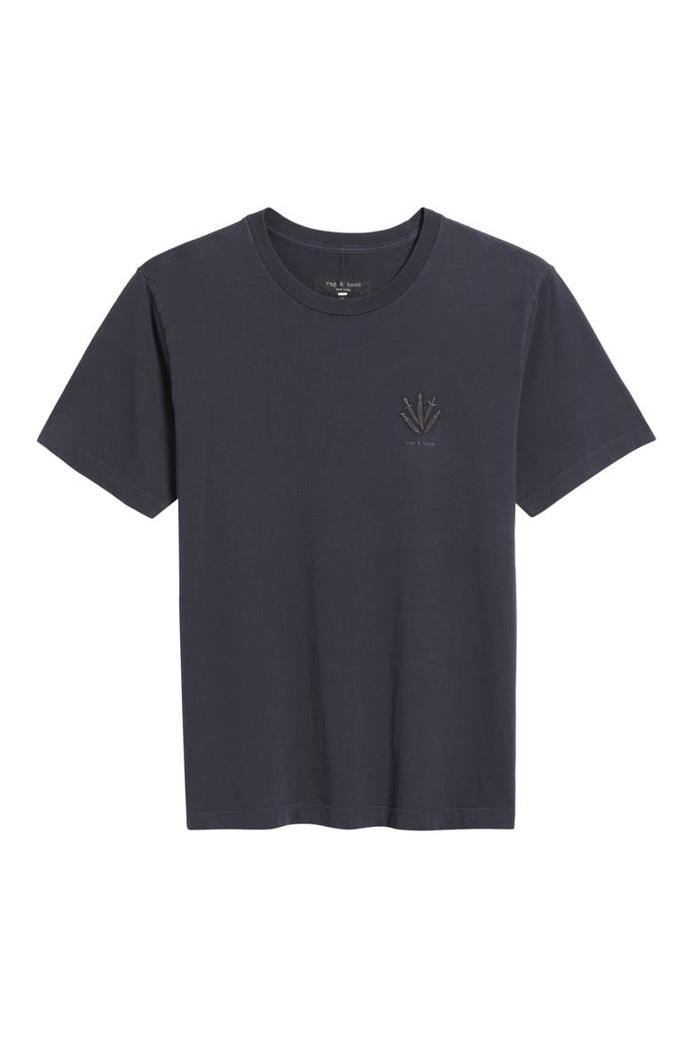 Dagger Embroidered Cotton Graphic T-Shirt, Alternate, color, WASHED BLACK