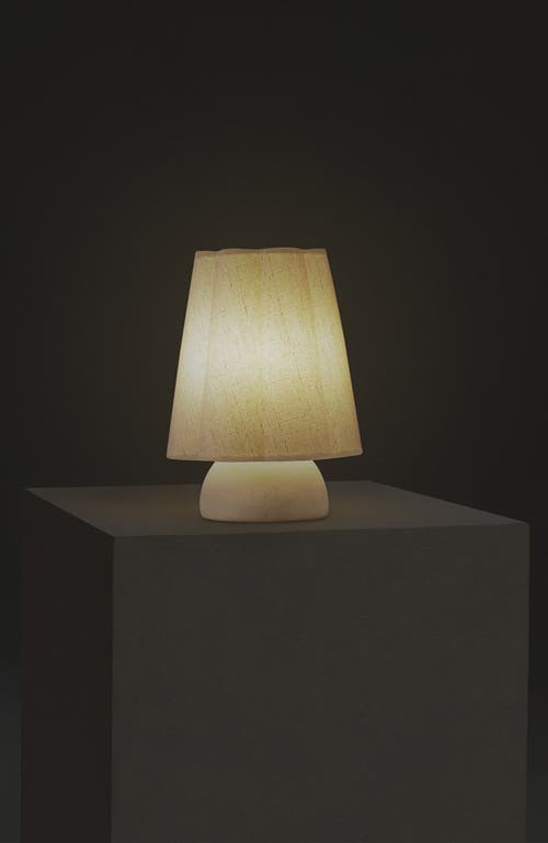 Brightech Kylie 9" Modern Led Desk Lamp With Cream Linen Shade And Ceramic Base, Bulb Included In Neutral