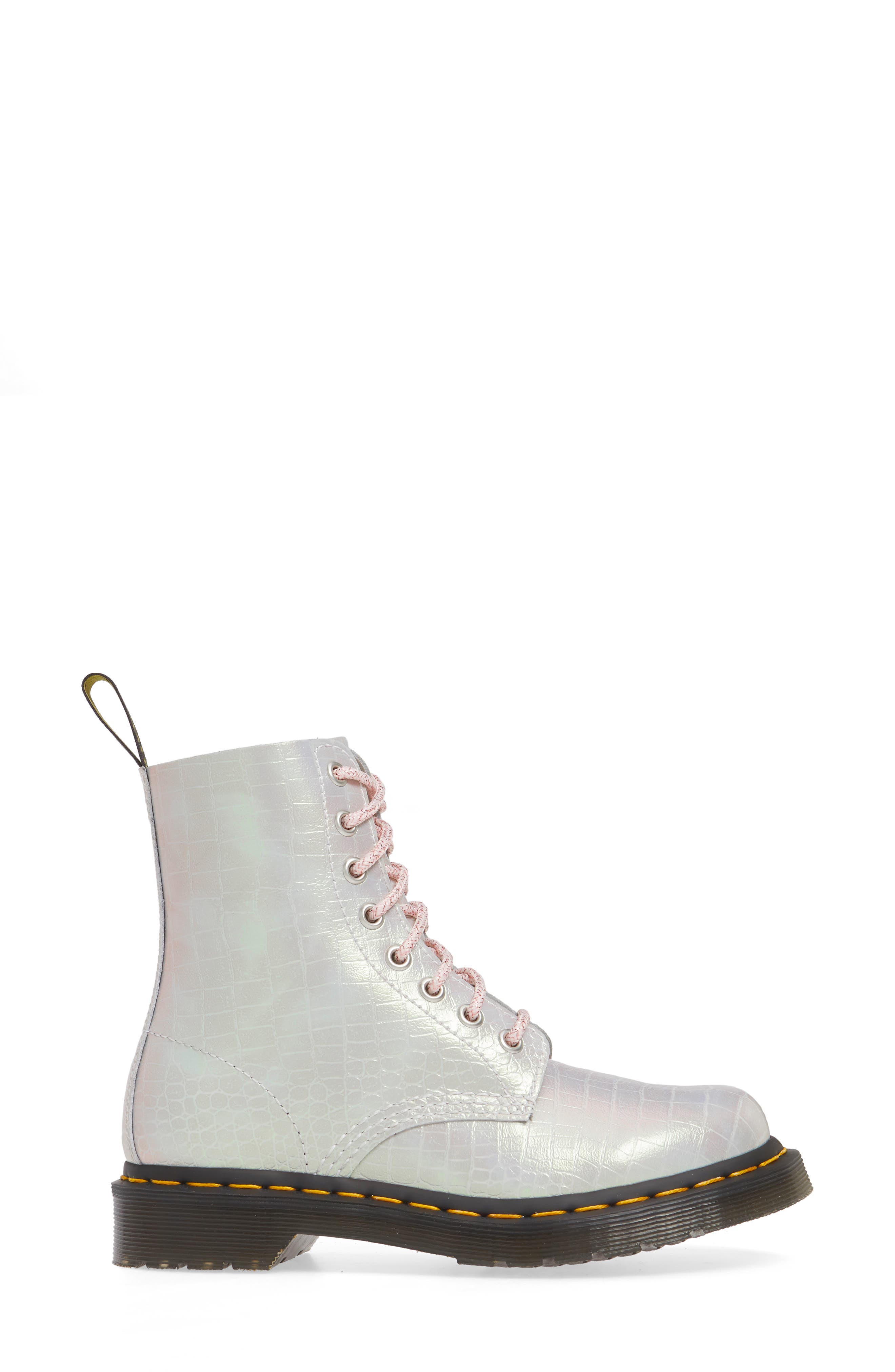 Dr. Martens 1460 Croc Embossed Boot, Alternate, color, 