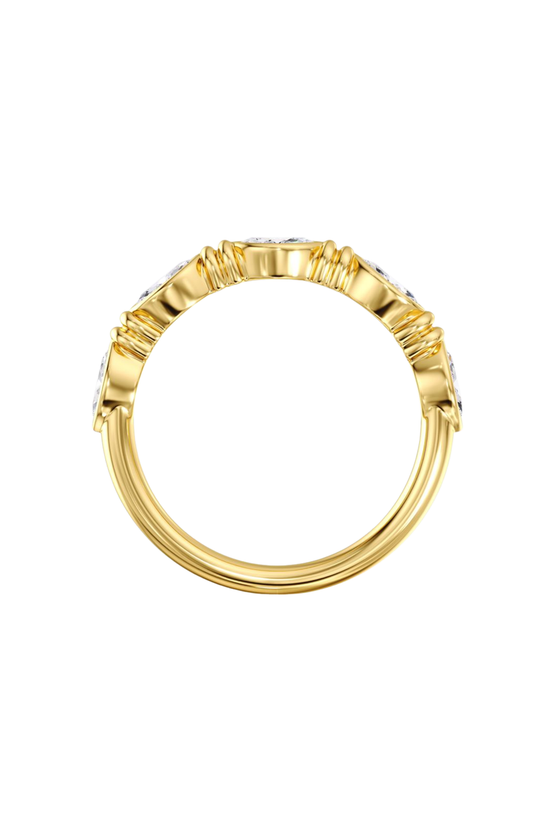 Aura East West Marquise Bezel Lab Diamond Band in 14K, Alternate, color, Yellow Gold
