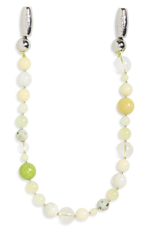 African Opal & Pearl Wrist Strap for iPhone Case