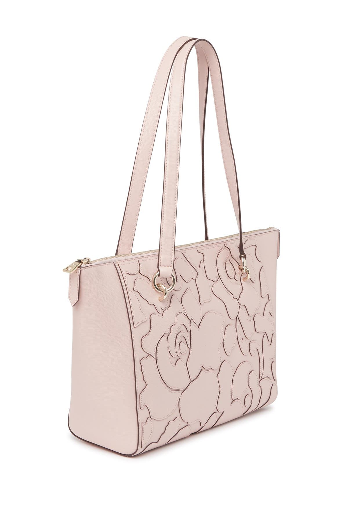 DKNY Sara Abstract Print Leather Tote Bag, Main, color, 