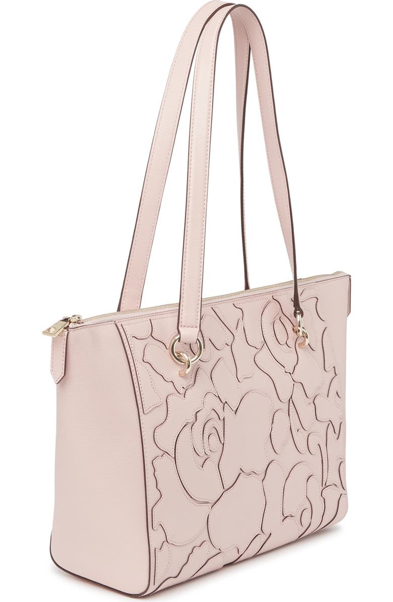 DKNY Sara Abstract Print Leather Tote Bag, Main, color,