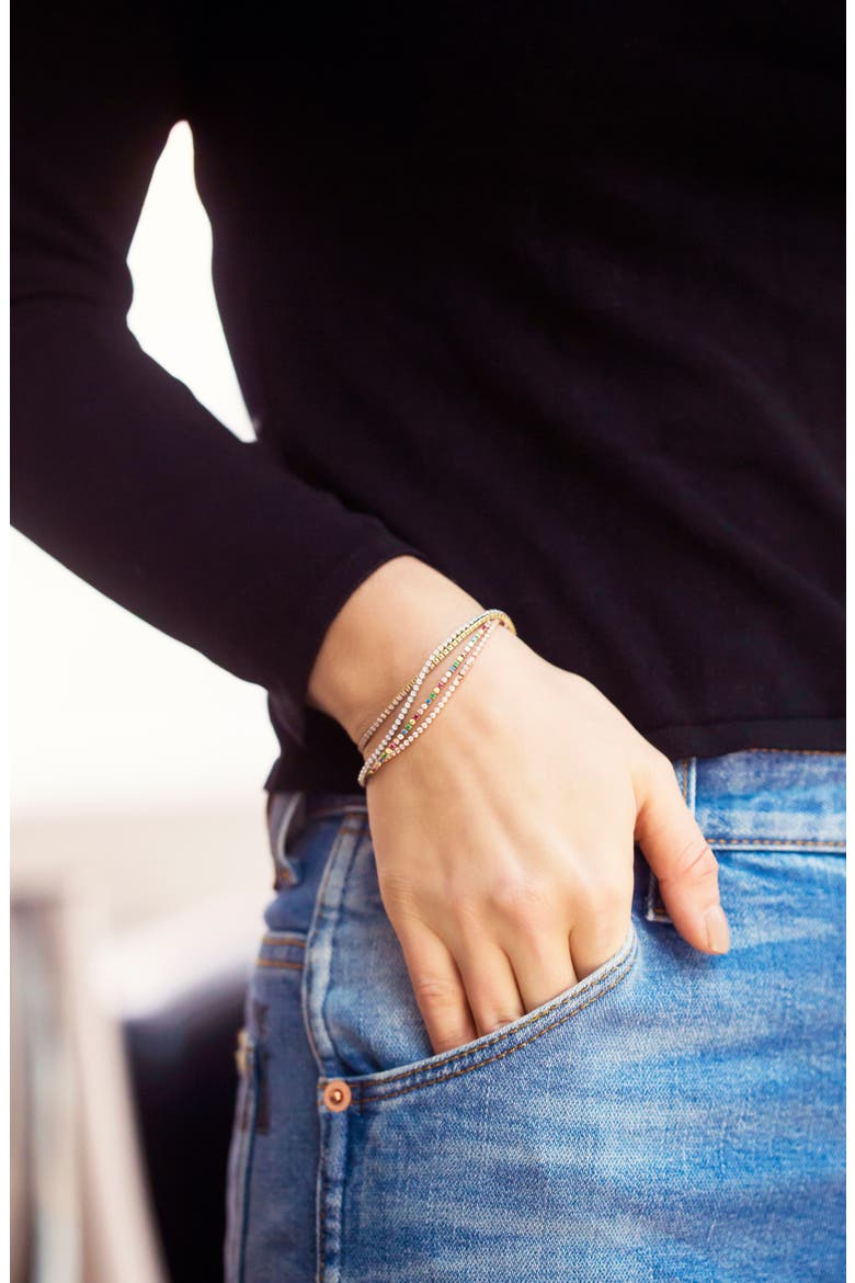 Bracelet Ellera, Alternate, color, 18k Gold Plated / White