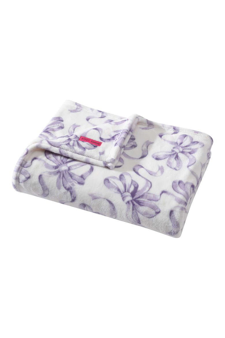 Ballet Bows Throw Blanket, Main, color, PURPLE