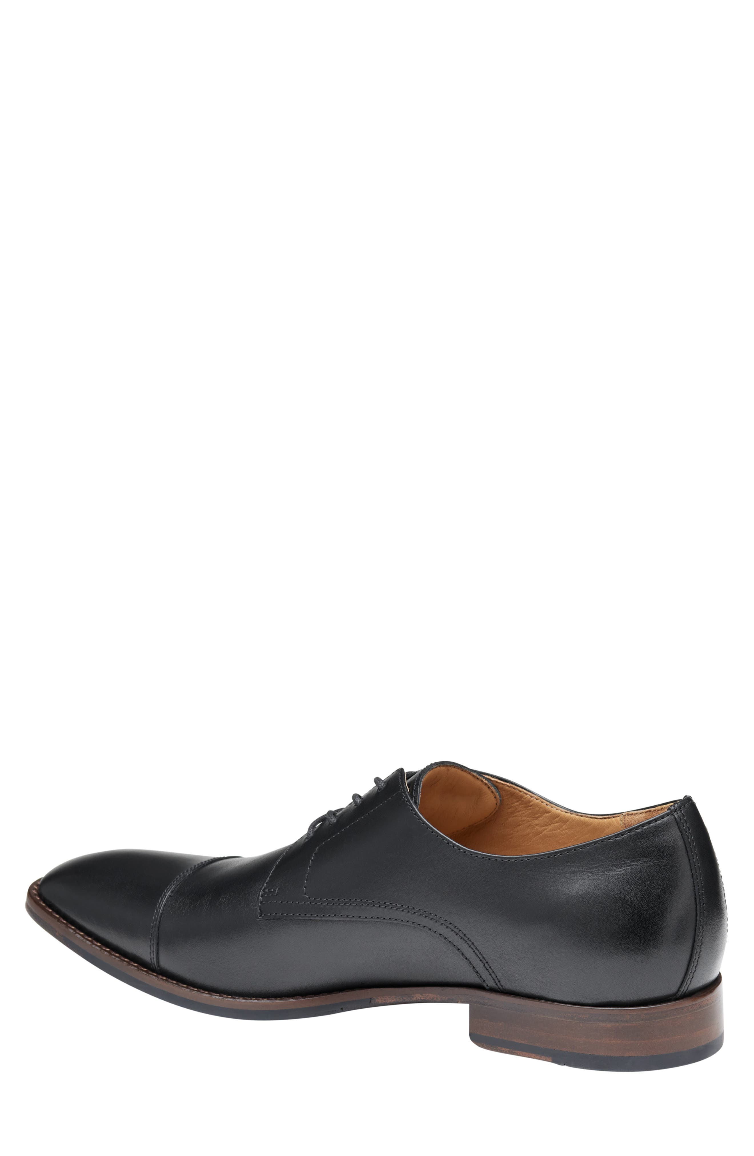 Johnston & Murphy Richland Cap Toe Derby, Alternate, color, Black Full Grain