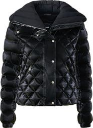 Mackage Yvette Waterproof Quilted Down Jacket with Removable Bib Insert