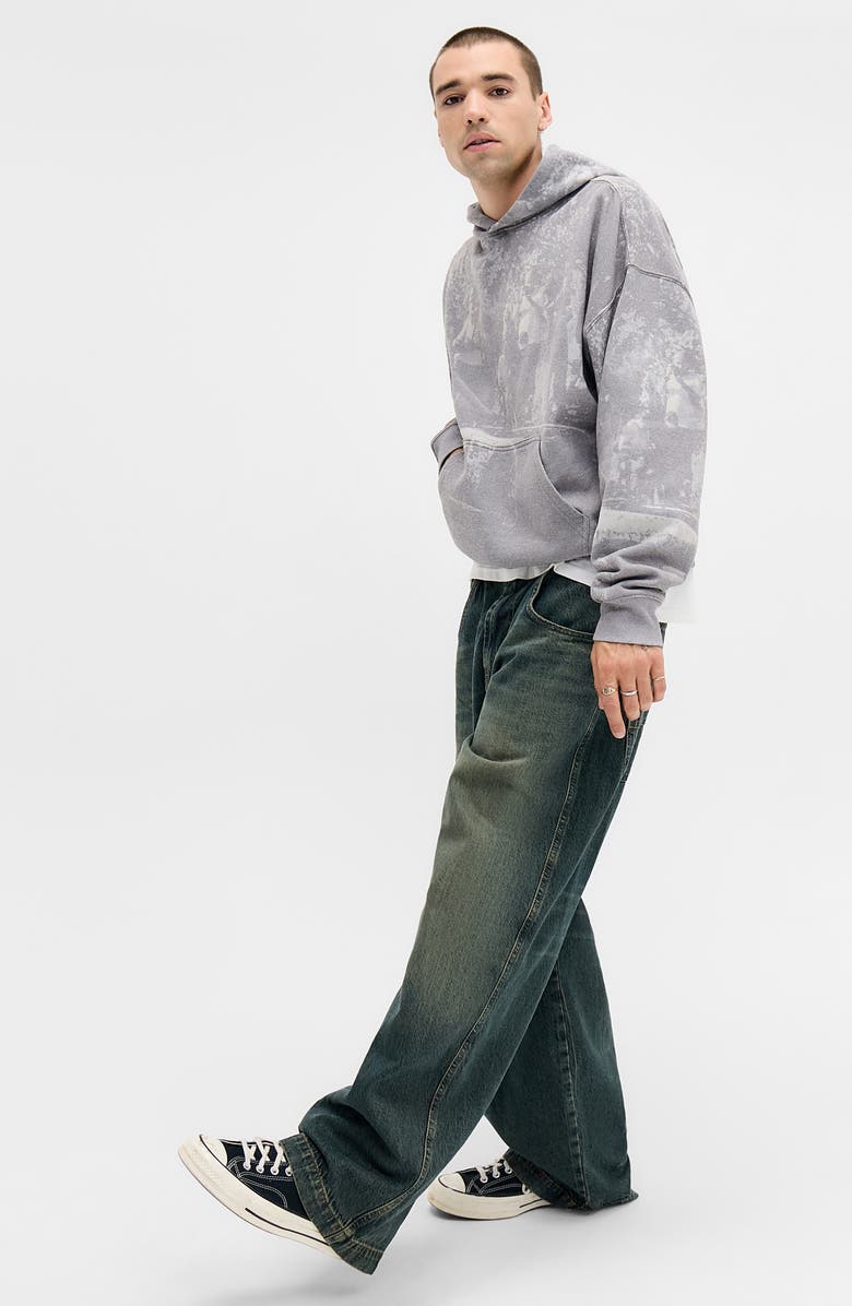 BDG Urban Outfitters Photographic Print Graphic Hoodie, Alternate, color, Grey