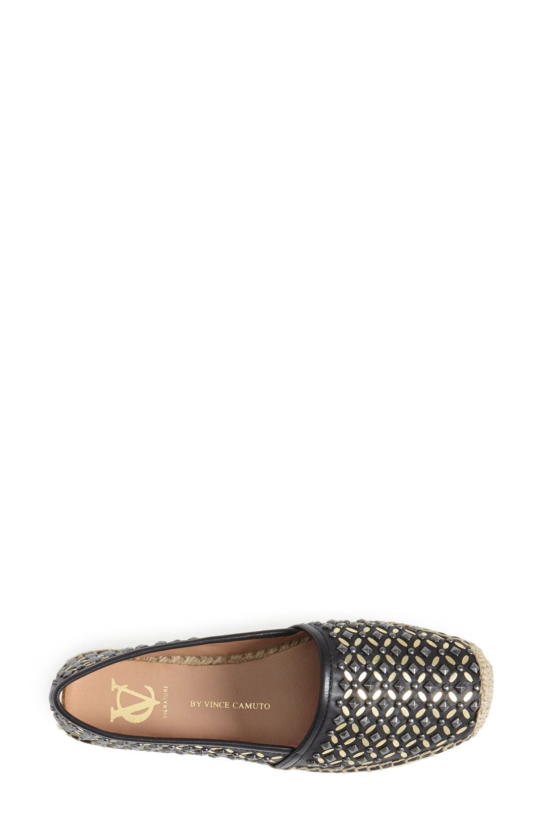 'Calada' Studded Leather Slip-On, Alternate, color, BLACK