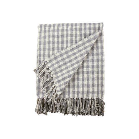 50" x 60" Gingham Check Throw Blanket Collection