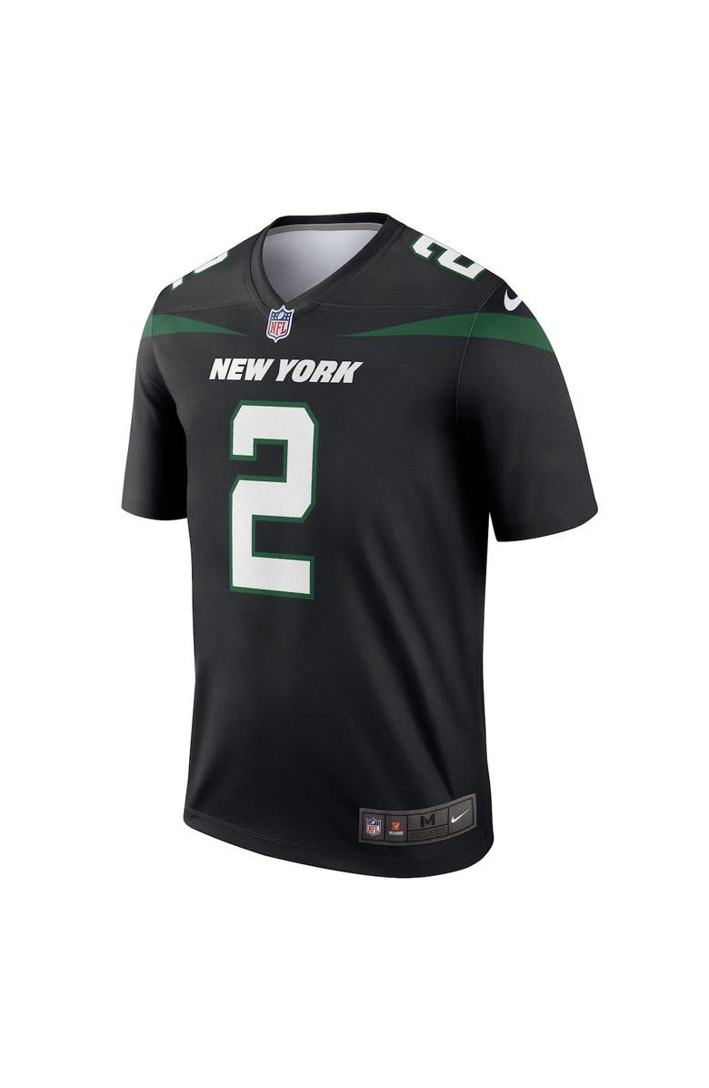 Nike Men's Nike Zach Wilson Black New York Jets Legend Jersey, Alternate, color,