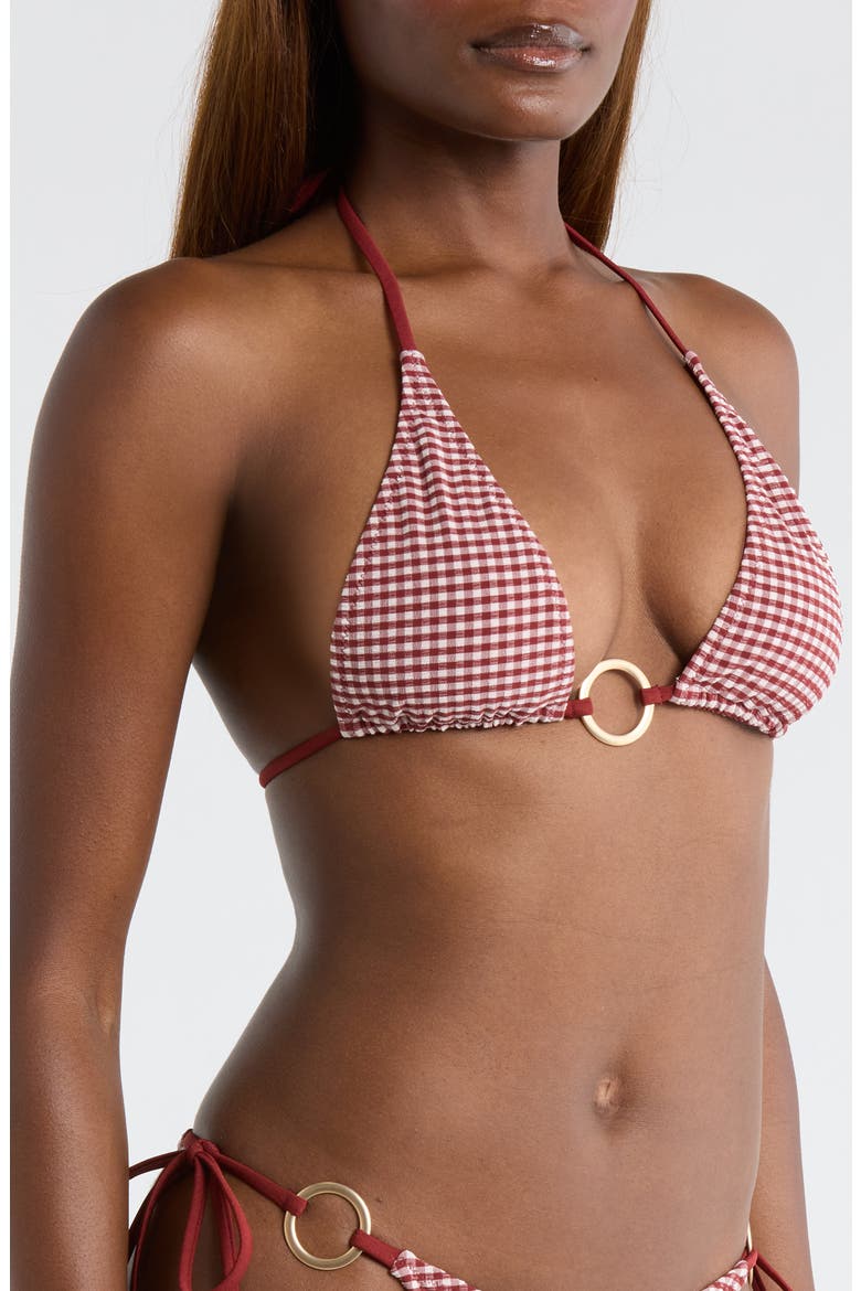 Ring Halter Bikini Top, Alternate, color, COCO KISSES