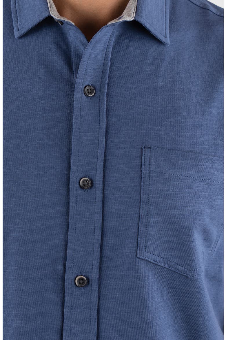 Slub Jersey Button-Up Shirt, Alternate, color, VINTAGE INDIGO