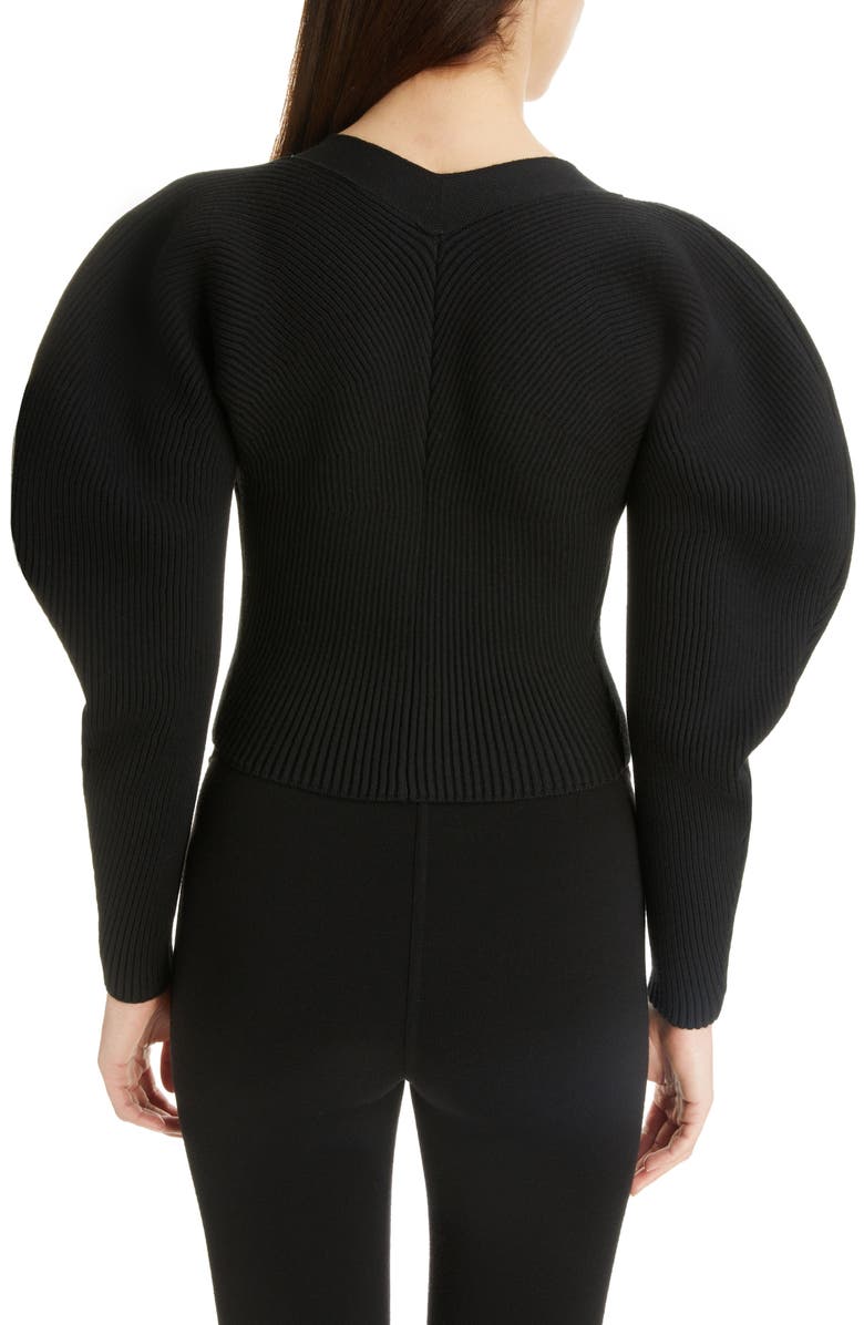 Alaïa Cocoon Sleeve Rib Cardigan, Alternate, color,