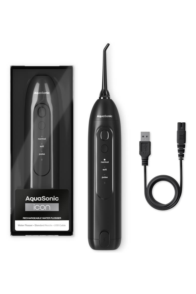 Icon Electric Rechargeable Water Flosser, Alternate, color, ONYX