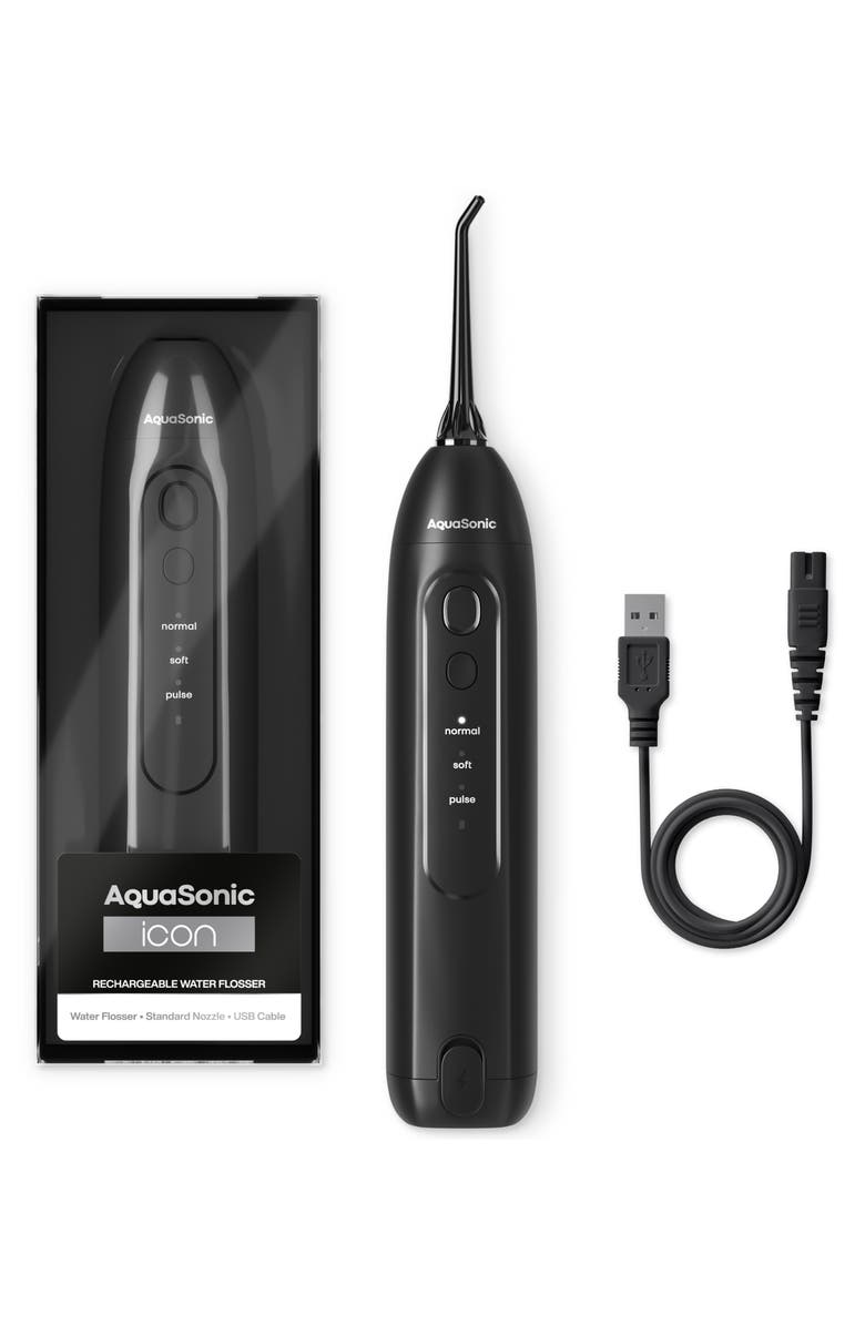 AQUASONIC Icon Onyx Flosser, Alternate, color, Onyx