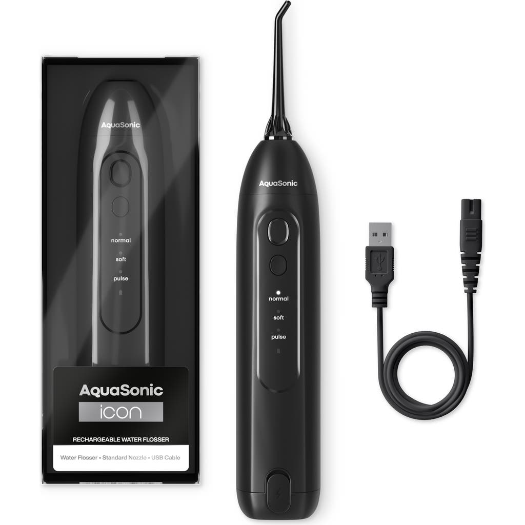 Aquasonic Icon Onyx Flosser In Onyx