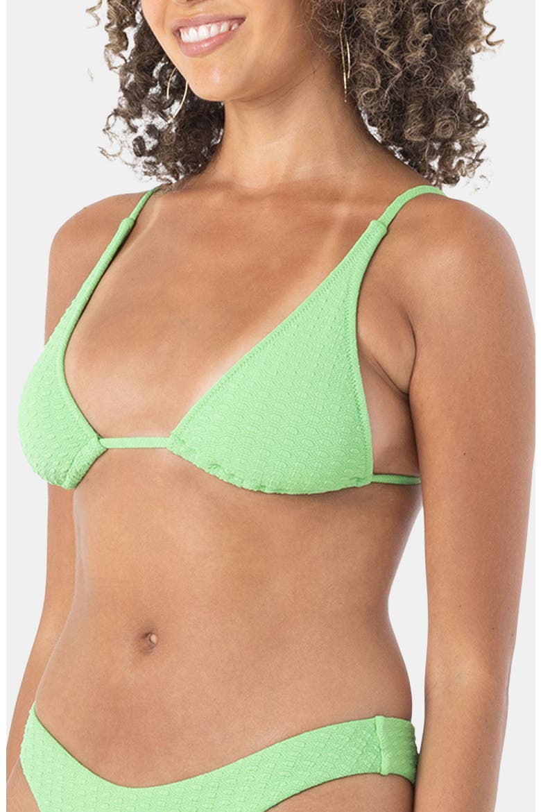 Haliewa Built Up Triangle Bikini Top, Alternate, color, VIBRANT GREEN