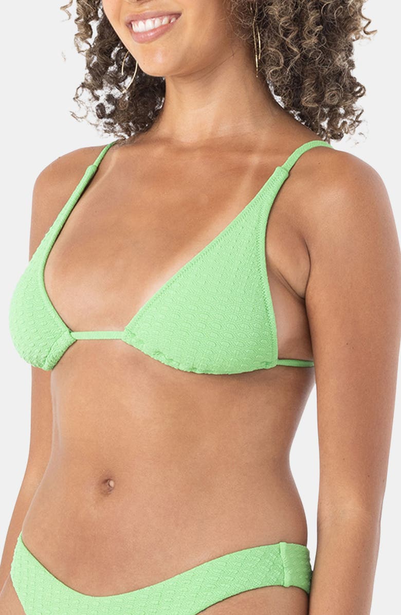 Roxy Haliewa Built Up Triangle Bikini Top, Alternate, color, Vibrant Green